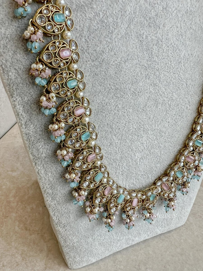 Priya Long Necklace - Pastels - SOKORA JEWELSPriya Long Necklace - Pastels