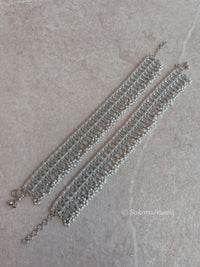 Priya Silver Anklets - SOKORA JEWELSPriya Silver Anklets