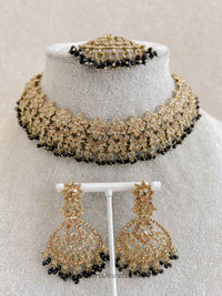 Priyansha Colourful Beaded Necklace Set - Golden - SOKORA JEWELSPriyansha Colourful Beaded Necklace Set - Golden