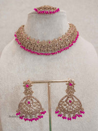 Priyansha Golden Necklace sets - SOKORA JEWELSPriyansha Golden Necklace sets