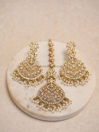 Priyansha Pastel Earrings & Tikka sets - SOKORA JEWELSPriyansha Pastel Earrings & Tikka sets
