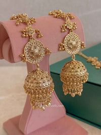 Punjabi Heritage Jhumka & Tikka Set - SOKORA JEWELSPunjabi Heritage Jhumka & Tikka Set