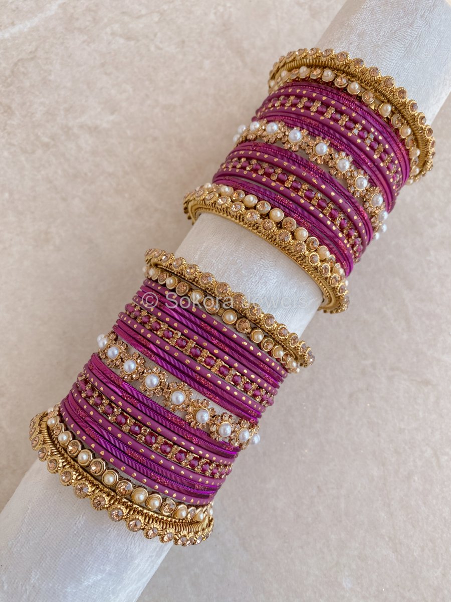 Purple Bangle Set - SOKORA JEWELSPurple Bangle SetBANGLES