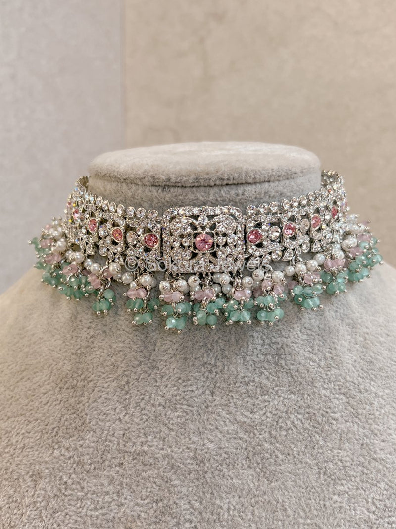 Qudsia Choker - Pastel - SOKORA JEWELSQudsia Choker - PastelChoker Sets