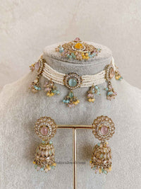 Multicolour Raveen Choker Set - 5 Options