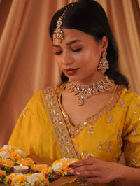 Rafia Faux Kundan Set - SOKORA JEWELSRafia Faux Kundan SetNECKLACE SETS