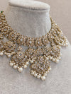 Rajal Bridal Necklace Set - Pearl - SOKORA JEWELSRajal Bridal Necklace Set - Pearl