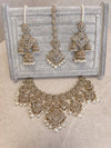 Rajal Bridal Necklace Set - Pearl - SOKORA JEWELSRajal Bridal Necklace Set - Pearl