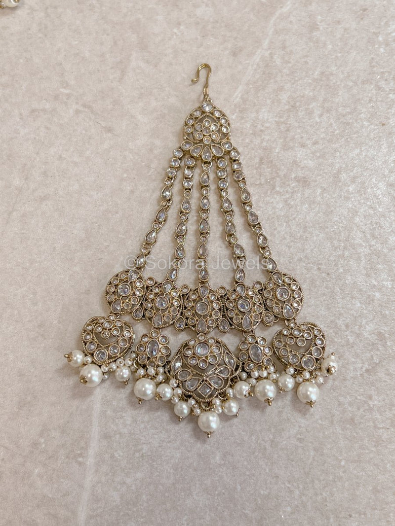 Rajal Jhumar - white - SOKORA JEWELSRajal Jhumar - white