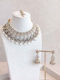 Rakhee Necklace Set - Clear - SOKORA JEWELSRakhee Necklace Set - Clear