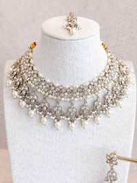 Rakhee Necklace Set - Clear - SOKORA JEWELSRakhee Necklace Set - Clear