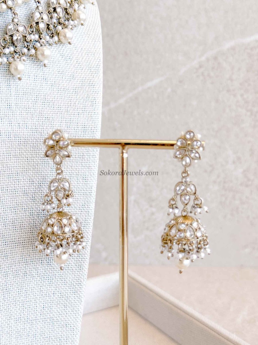 Rakhee Necklace Set - Clear - SOKORA JEWELSRakhee Necklace Set - Clear