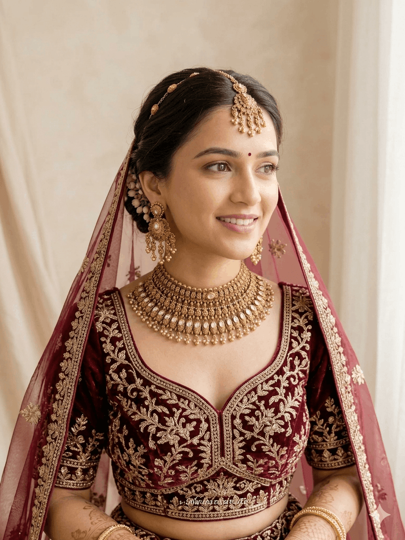 Rani Bridal Necklace Set – Gold Plated Kundan Choker Set - SOKORA JEWELSRani Bridal Necklace Set – Gold Plated Kundan Choker Set