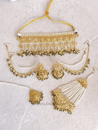 Razia Bridal set - Jade Green - SOKORA JEWELSRazia Bridal set - Jade Green