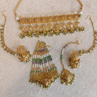 Razia Bridal set - Jade Green - SOKORA JEWELSRazia Bridal set - Jade Green