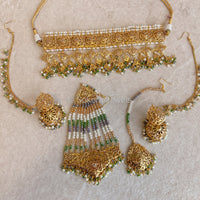 Razia Bridal set - Jade Green - SOKORA JEWELSRazia Bridal set - Jade Green