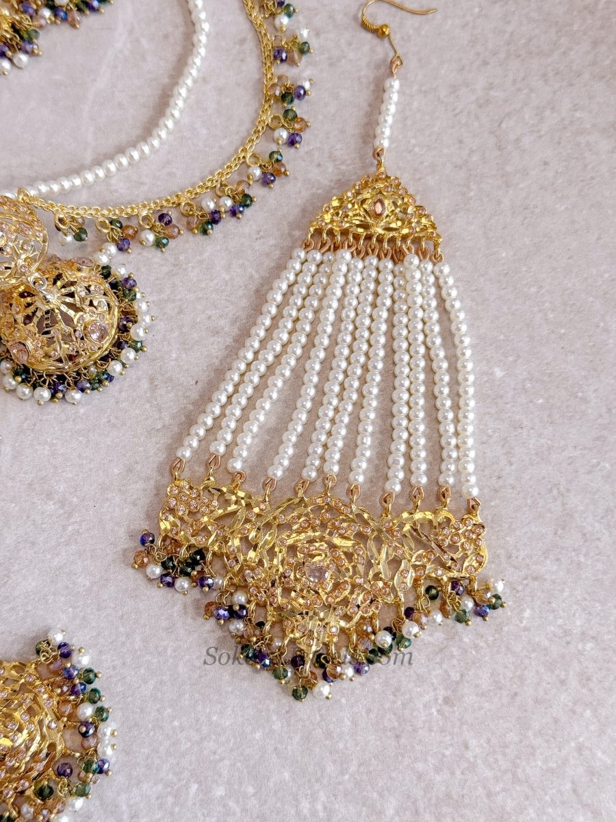 Razia Bridal set - Jade Green - SOKORA JEWELSRazia Bridal set - Jade Green