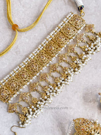 Razia Bridal set - Pearl - SOKORA JEWELSRazia Bridal set - Pearl