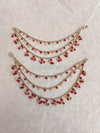 Red Earring chains - SOKORA JEWELSRed Earring chainsEARRINGS