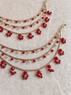 Red Earring chains - SOKORA JEWELSRed Earring chainsEARRINGS