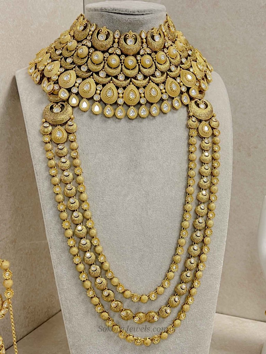 Reduced: Kanza Kundan Full Bridal set - SOKORA JEWELSReduced: Kanza Kundan Full Bridal set