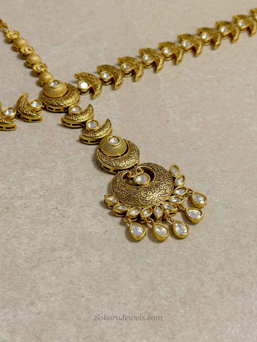 Reduced: Kanza Kundan Full Bridal set - SOKORA JEWELSReduced: Kanza Kundan Full Bridal set