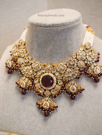 Regal Faux Kundan Statement set - SOKORA JEWELSRegal Faux Kundan Statement set