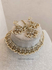 Rehana Clear Necklace Set - SOKORA JEWELSRehana Clear Necklace Set