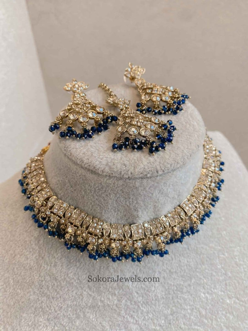 Rehana Golden Necklace Sets - SOKORA JEWELSRehana Golden Necklace Sets