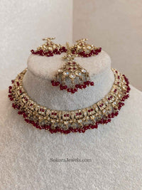 Rehana Golden Necklace Sets - SOKORA JEWELSRehana Golden Necklace Sets