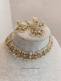 Rehana Golden Necklace Sets - SOKORA JEWELSRehana Golden Necklace Sets