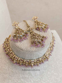 Rehana Golden Necklace Sets - SOKORA JEWELSRehana Golden Necklace Sets