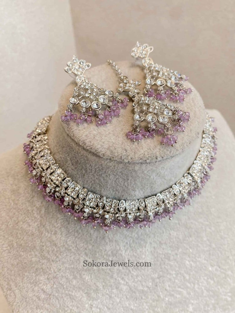 Rehana Silver Necklace Sets - SOKORA JEWELSRehana Silver Necklace Sets