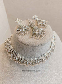 Rehana Silver Necklace Sets - SOKORA JEWELSRehana Silver Necklace Sets