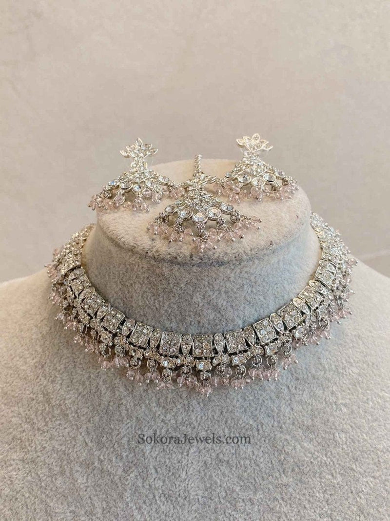 Rehana Silver Necklace Sets - SOKORA JEWELSRehana Silver Necklace Sets