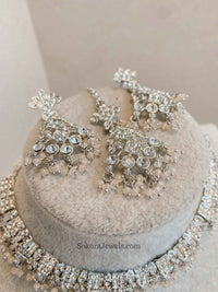 Rehana Silver Necklace Sets - SOKORA JEWELSRehana Silver Necklace Sets