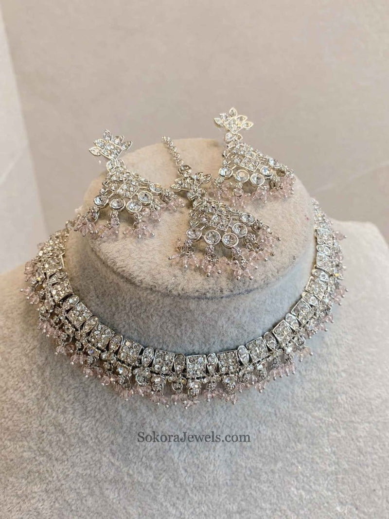 Rehana Silver Necklace Sets - SOKORA JEWELSRehana Silver Necklace Sets