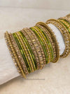 Rehana Small Golden Bangle Set - 8 Colour Options - SOKORA JEWELSRehana Small Golden Bangle Set - 8 Colour OptionsBANGLES