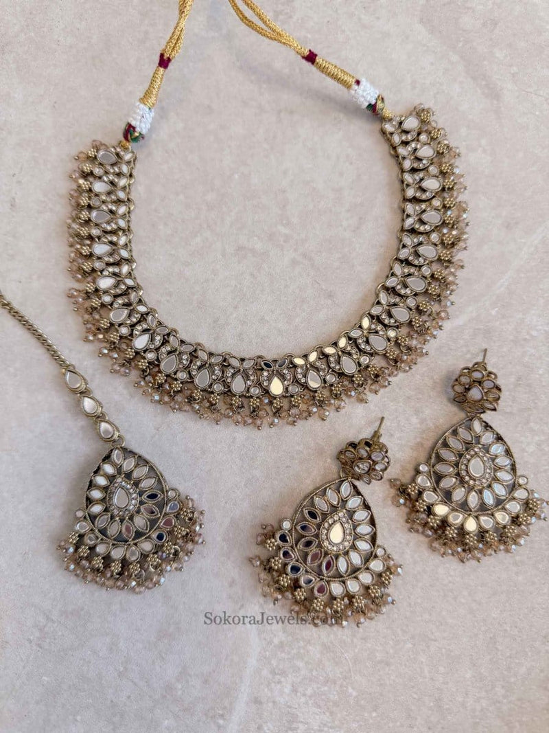Rema Mirrored Necklace set - SOKORA JEWELSRema Mirrored Necklace setNECKLACE SETS