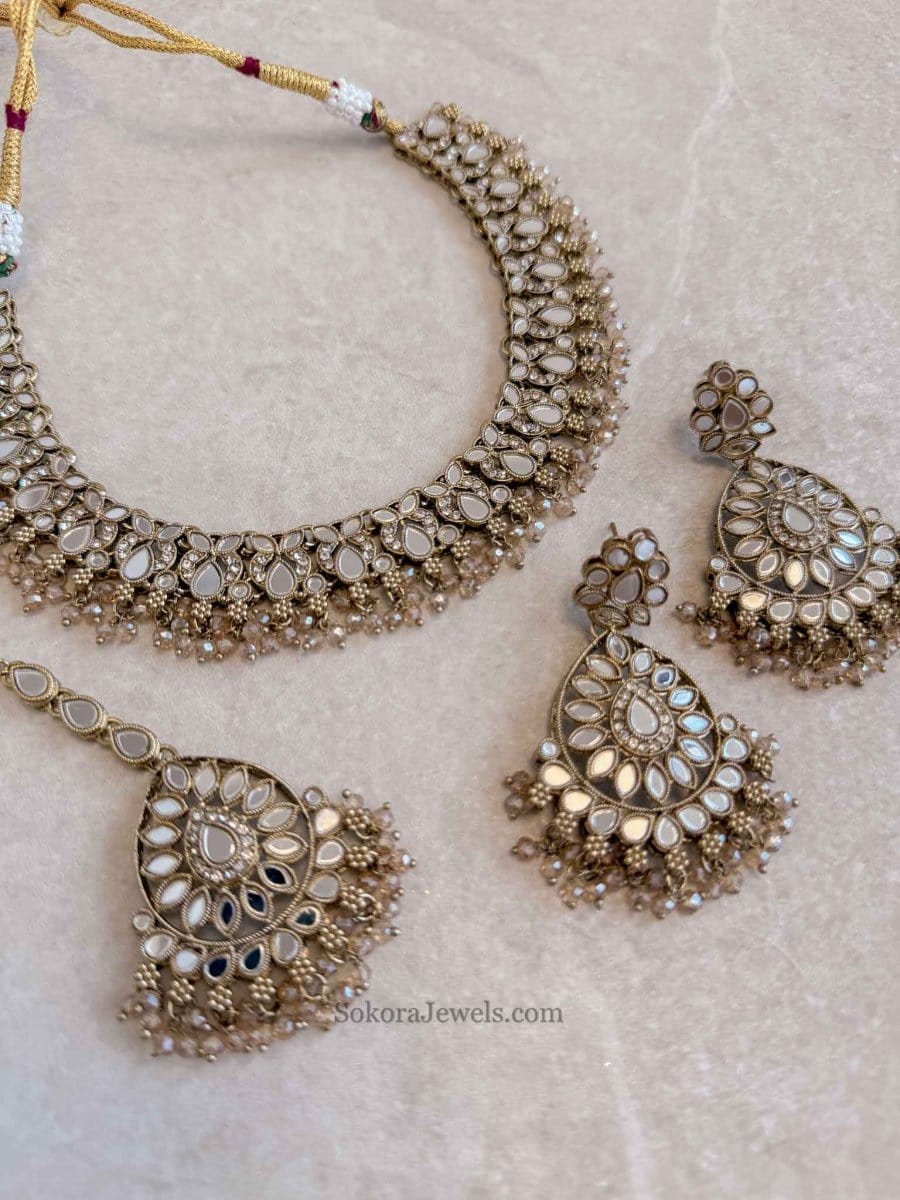 Rema Mirrored Necklace set - SOKORA JEWELSRema Mirrored Necklace setNECKLACE SETS