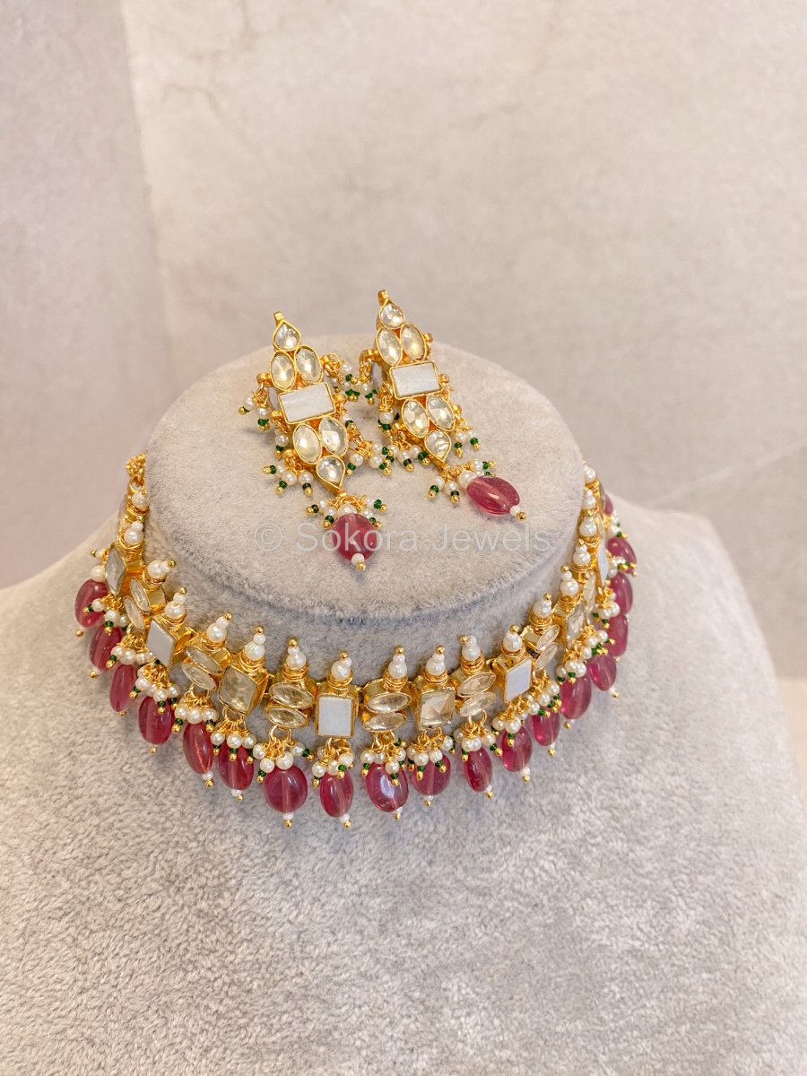 (REVIEW) Pachi Kundan Set - Pink - SOKORA JEWELS(REVIEW) Pachi Kundan Set - PinkNECKLACE SETS