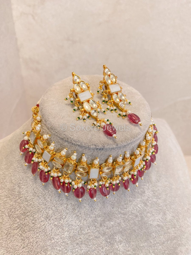 (REVIEW) Pachi Kundan Set - Pink - SOKORA JEWELS(REVIEW) Pachi Kundan Set - PinkNECKLACE SETS