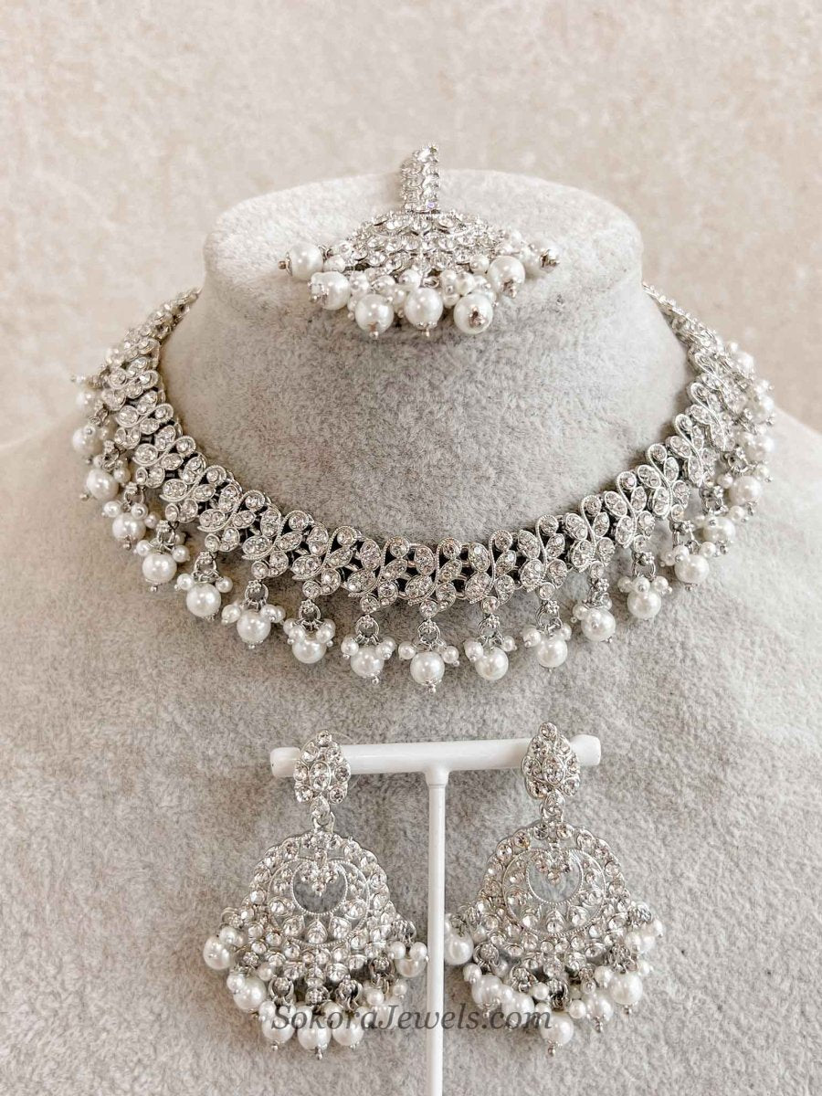 Rezwana Silver Necklace sets - SOKORA JEWELSRezwana Silver Necklace sets