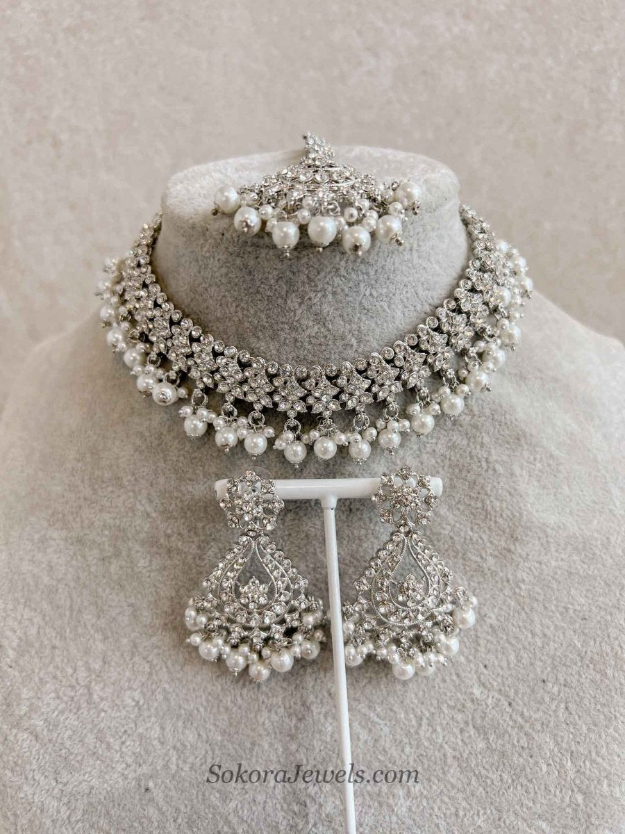 Rezwana Silver Necklace sets - SOKORA JEWELSRezwana Silver Necklace sets