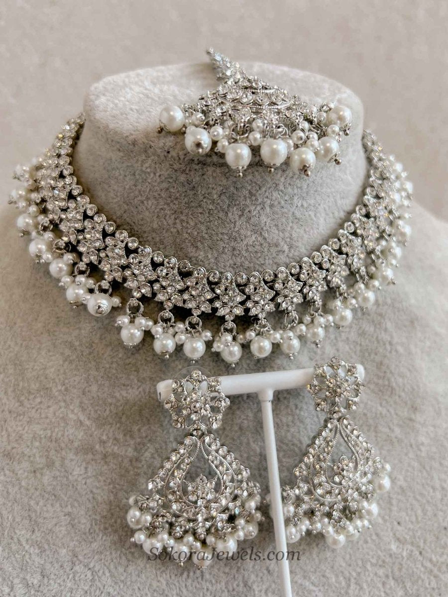 Rezwana Silver Necklace sets - SOKORA JEWELSRezwana Silver Necklace sets