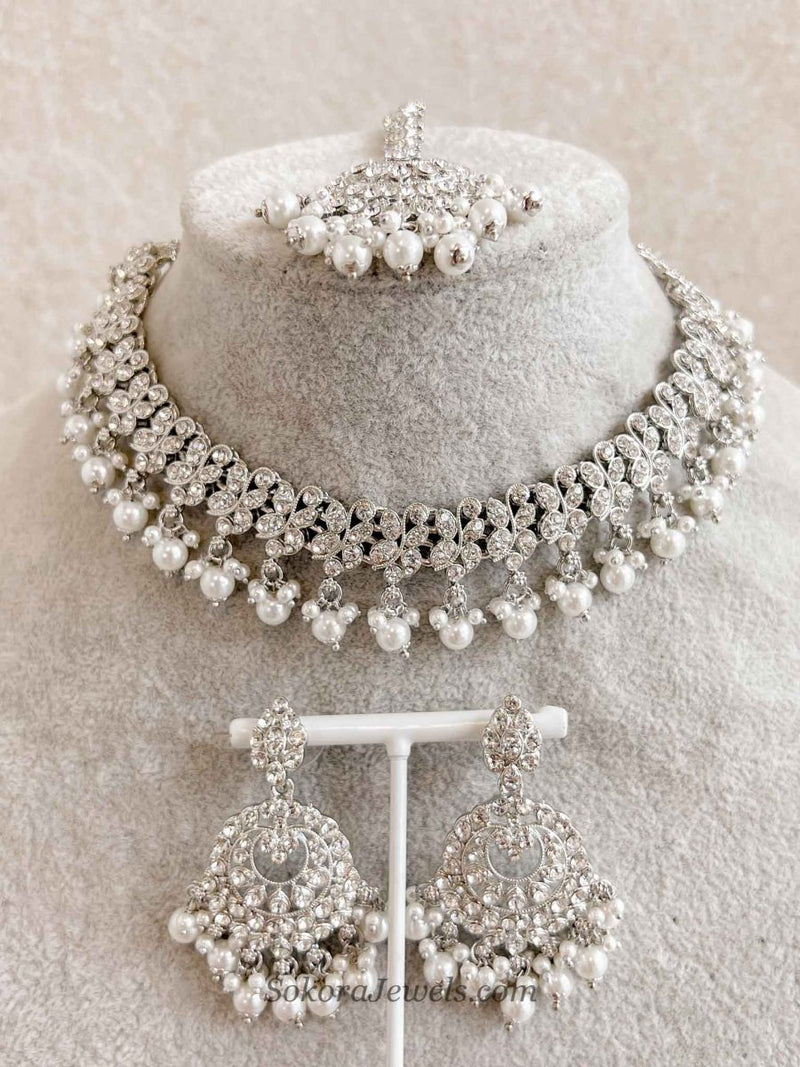 Rezwana Silver Necklace sets - SOKORA JEWELSRezwana Silver Necklace sets