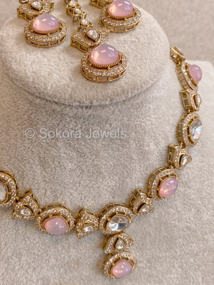 Rhea Faux Kundan Set - 15 Colours - SOKORA JEWELSRhea Faux Kundan Set - 15 ColoursNECKLACE SETS