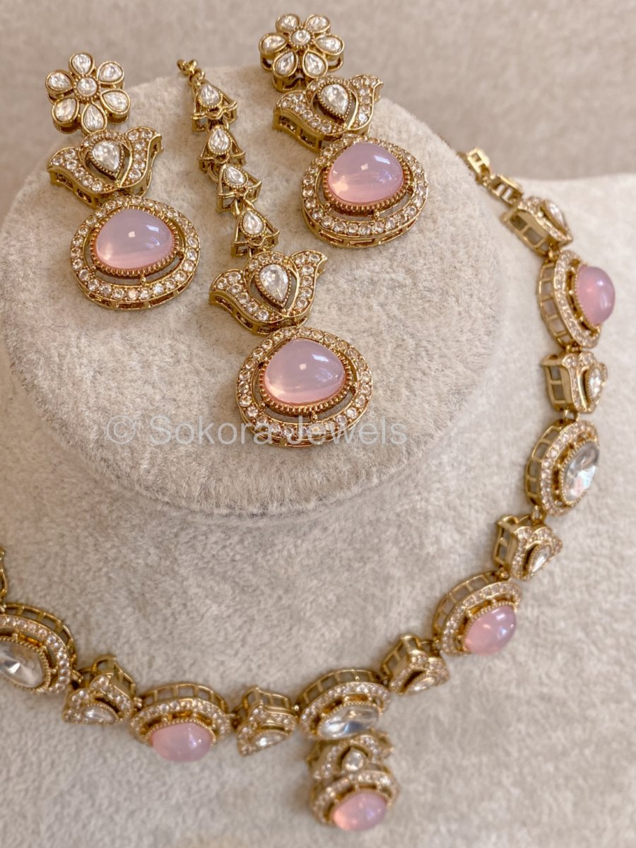 Rhea Faux Kundan Set - 15 Colours - SOKORA JEWELSRhea Faux Kundan Set - 15 ColoursNECKLACE SETS