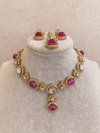 Rhea Faux Kundan Set - 15 Colours - SOKORA JEWELSRhea Faux Kundan Set - 15 ColoursNECKLACE SETS