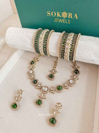 Rhea Gift Box Set - Green - SOKORA JEWELSRhea Gift Box Set - GreenNECKLACE SETS